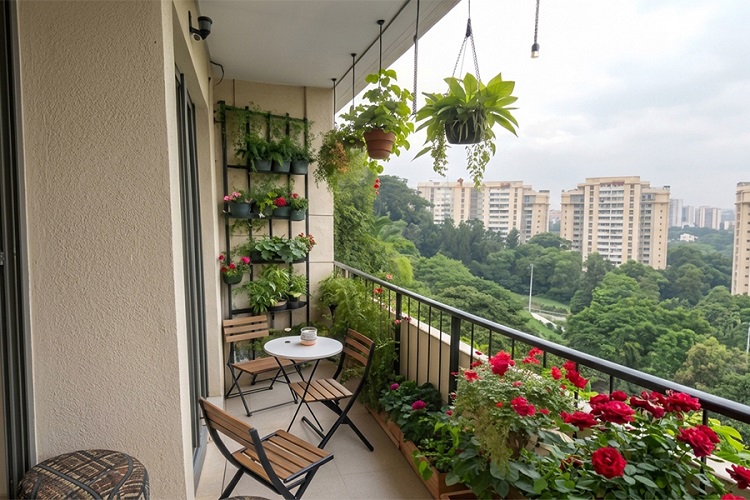 Taman memberikan kesan sejuk pada hunian, Sumber: woodenstreet.com
